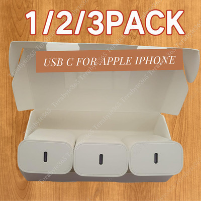 Lot 20W PD USB-C Fast Charger Adapter Type C Cube For iPhone 17 16 15 14 13 12 8