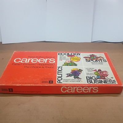 Vintage 1971 Parker Brothers Game Of CAREERS Board Game - Missing Dice