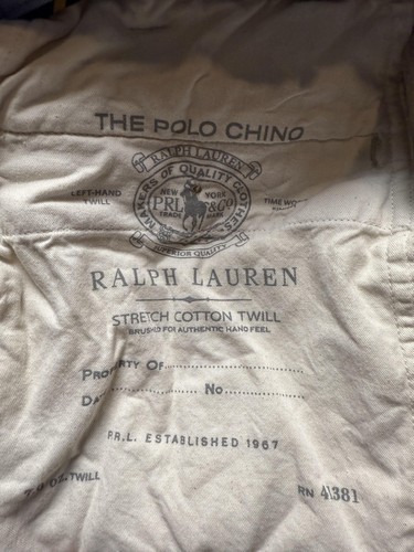 Polo Ralph Lauren Pants Mens 40x32 Khaki Stretch Straight Fit Chino Classic - Picture 6 of 13