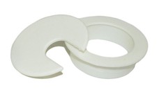 2IN CUT-HOLE SIZE White Round Wire Management Grommet with Removable Lid