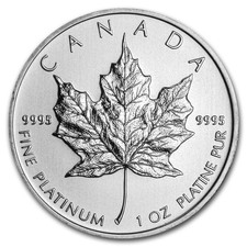 2012 Canada 1 oz Platinum Maple Leaf BU 1553.92 per troy oz
