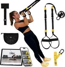 TRX GO Suspension Trainer, at Home, Portable Gym Workout, for Strength Training,