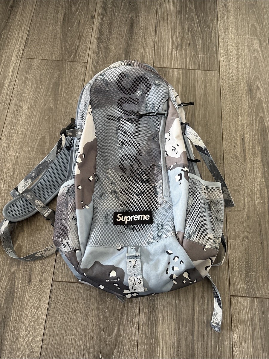 Supreme Backpack SS20 Blue Chocolate Chip Camo | eBay
