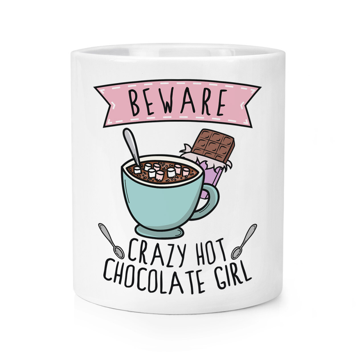 Beware Pazzo Cioccolata Calda Bambina Trucco Pennello Matita Pentola Divertente