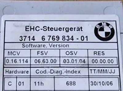 BMW 5 Series E61 / E39 Air Suspension Control Unit Module EHC 
