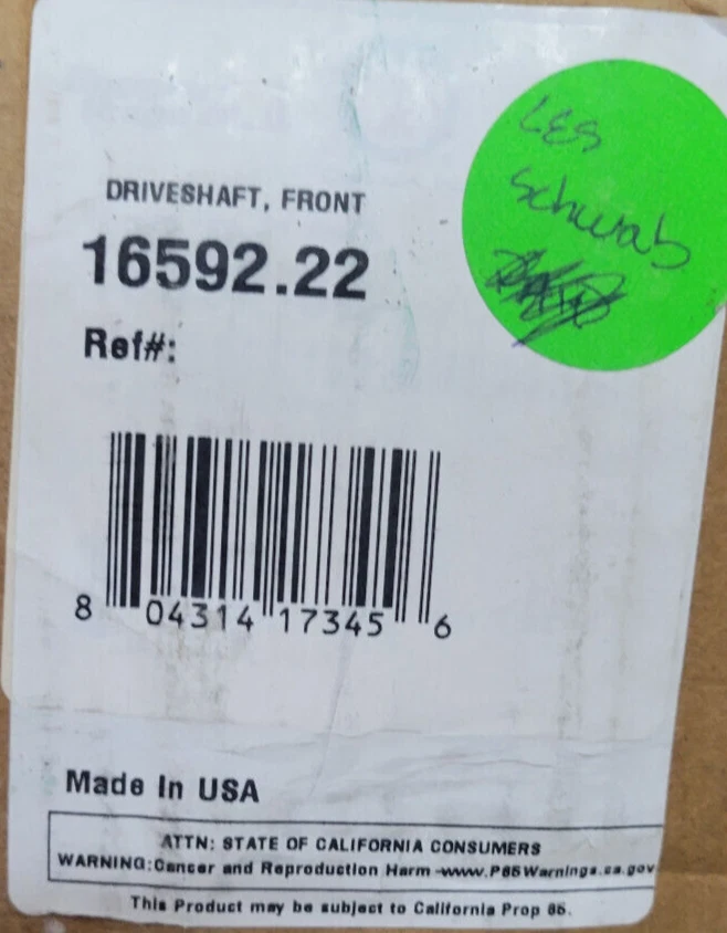 Árbol de transmisión delantero Rugged Ridge 16592.22 CV para Jeep Wrangler JK 07-18 * Foto 2 de 2