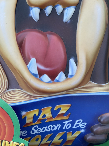 1997 MARKEE LOONEY TUNES TAZ THE SEASON TO BE JOLLY CHRISTMAS LIGHTED 3D SIGN - Picture 3 of 9