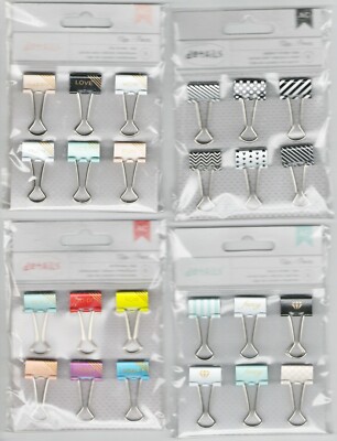 Am Crafts DETAILS Binder Clips~U CHOOSE~Super Cute! Quick Ship!