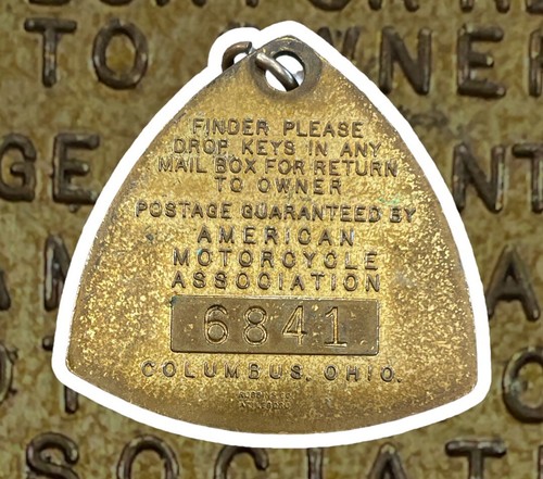 AMA 1940 Gypsy Tour American Motorcycle Association Key Chain Robbin Co USA Rare - Picture 6 of 7