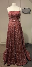 DRESS 2 PARTY DUSTY ROSE RED / PINK GIRLS PROM / COCKTAIL DRESS - SIZE 4