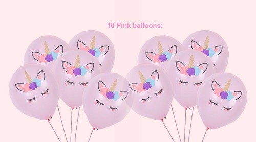 "FELIZ CUMPLEAÑOS" DECORACIÓN DE FIESTA DE UNICORNIO: Papel de aluminio, globos de látex, guirnalda de arco pastel - Imagen 13 de 43