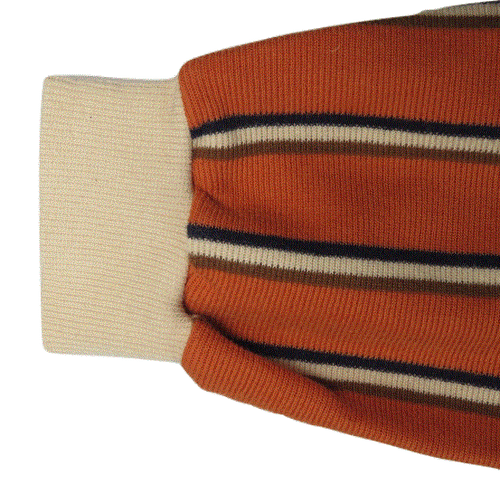 Valentino Rudy Italy Mens Polo Shirt M Golf Logo Casual Striped Dapper Orange - Picture 6 of 7