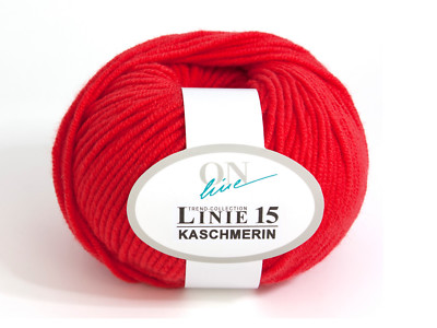 ONline Garne Linie 15 Kaschmerin 50g 80% Schurwolle 20% Kaschmir LL ca. 110 m