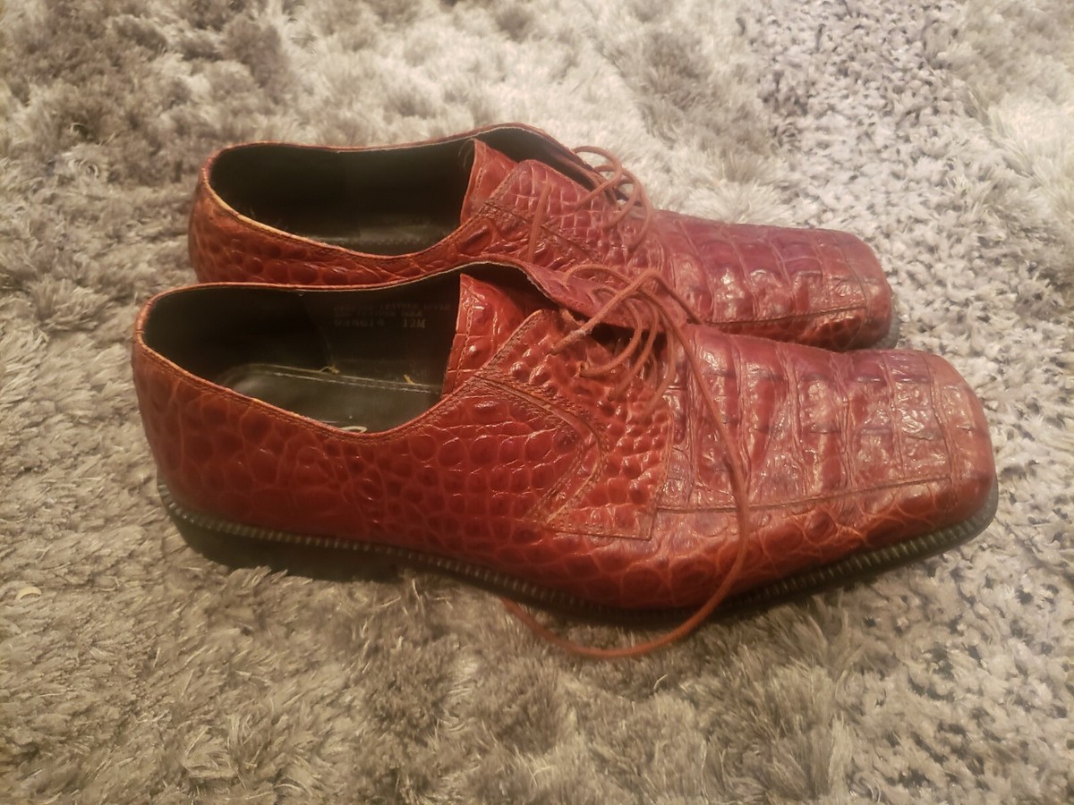 Giorgio Brutini Private Collection Alligator Print Dress Shoes Men\'s Size 12M Giorgio Brutini Private Collection Alligator Dress Shoes  main image 3