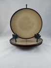 SANGO NOVA BROWN 4933 ~ 3 SALAD PLATES 8" DIAMETER. GOOD CONDITION.