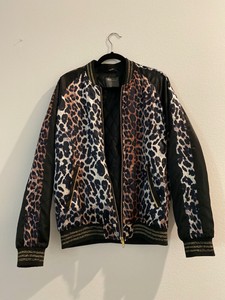 mens leopard bomber jacket