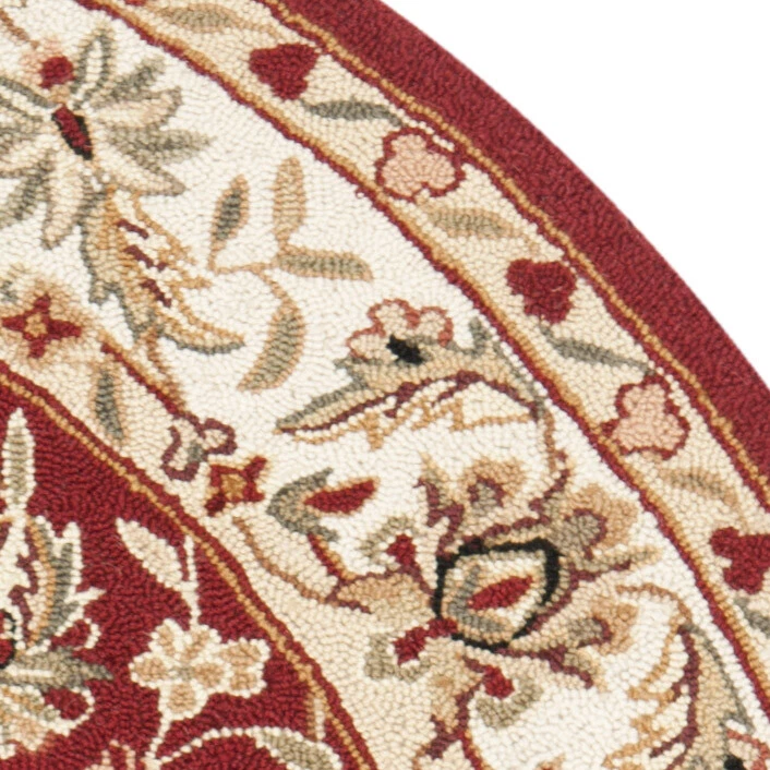 Safavieh Chelsea BURGUNDY / IVORY 7'-6" X 9'-6" Oval Area Rug - HK78B-8OV - Image 2 of 3