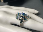 Vintage blue crown crystals silver tone Ring adjust 7 8 9 queen princess Y2K HTF — photo 4