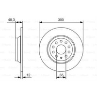 Bosch 2X Bremsscheibe Hinten Ø300Mm Voll FüR VW Passat Variant Tiguan Audi A3