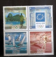 BRAZIL 2004 Athens Olympics Block of 4 Scott 2927 MNH