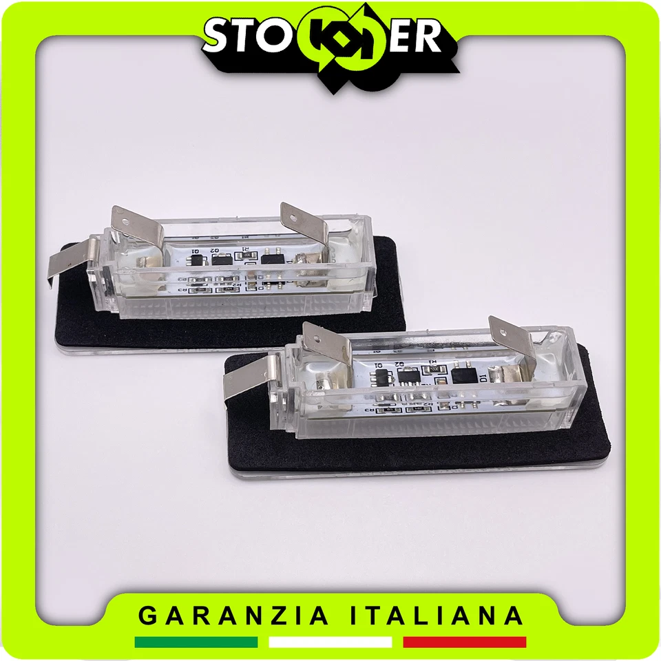 PLACCHETTA 2X LUCE LED TARGA SMART FORTWO 450/451 COPPIA 18 LED NO ERRORE CANBUS - Imagen 4 de 4