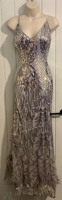 Atemberaubendes neues Pailletten Abendkleid Gr. 18 Hochzeit Party Cocktails Anlass