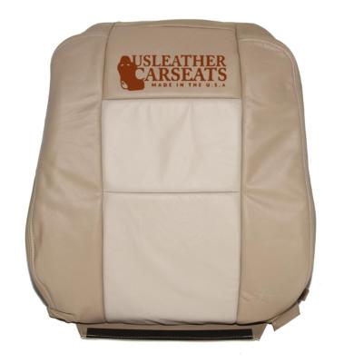 2007 Ford Explorer Eddie Bauer Driver Lean Back Leather Seat Cover 2 Tone Tan
