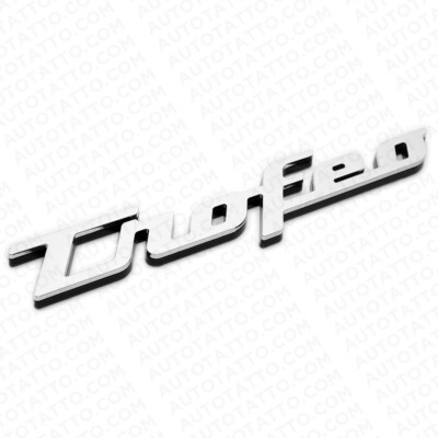 For Maserati Levante GT Side Fender Trofeo Emblem Nameplate Badge Chrome Black