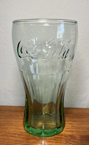 Vintage Libbey Coca Cola Green Tint Glass - 16oz