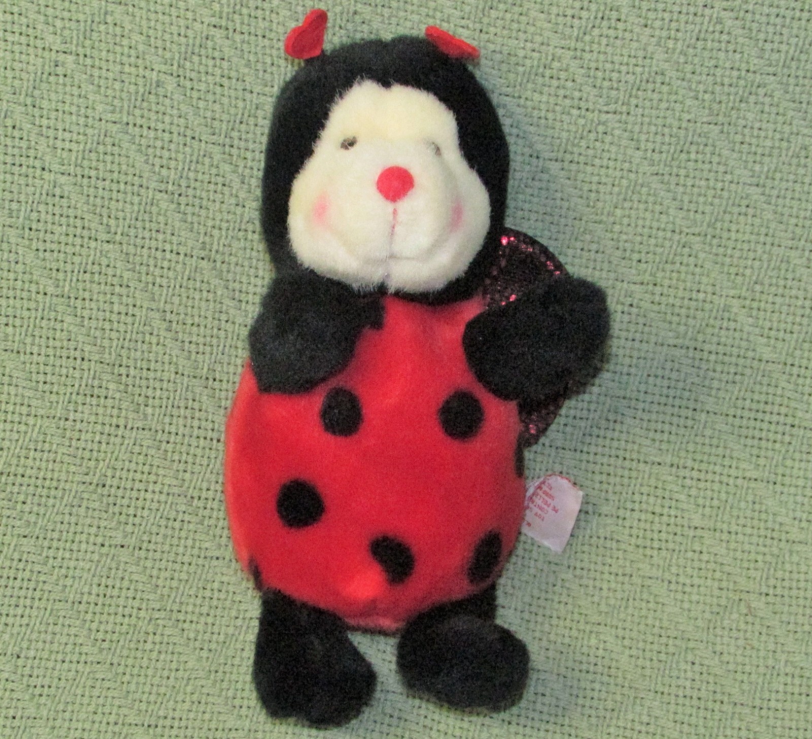 RUSS LOVELY LADYBUGS PLUSH INSECT 7" STUFFED ANIMAL SPARKLY WINGS RED BLACK TOY eBay