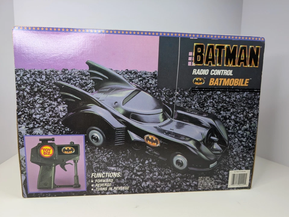 1989 年 Toy Biz Radio 控制蝙蝠侠蝙蝠车全新带盒 ~ 未拆封 — 第 3/4 张图片