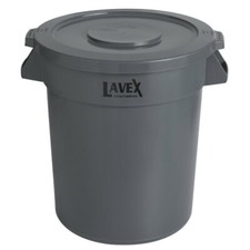 Gray Heavy-Duty Commercial Round Trash Can with Lid Janitor Home Biz 20 Gallon