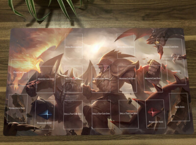 YGO Exodia VS 3 Gods Duel Playmat CCG TCG Mat Trading Card Game Mat With Bag