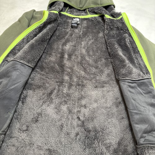 The North Face Boys Chimborazo Full Zip Fleece Fur Lined Green Hoodie XL 18/20 - Picture 6 of 7