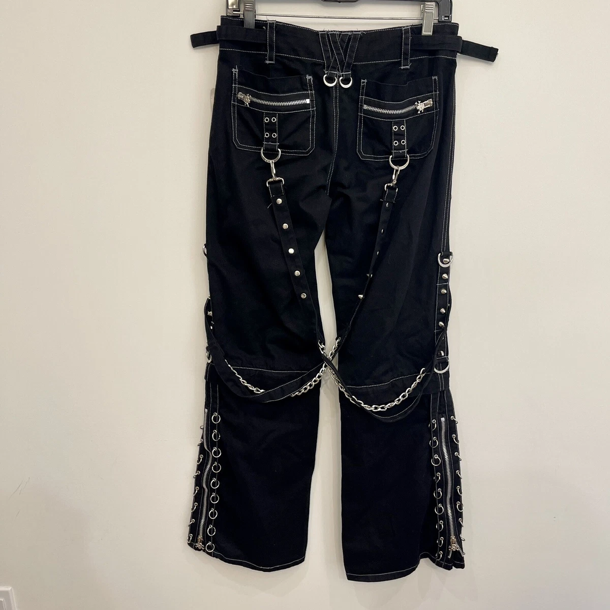 Vintage Tripp Pants Y2K NYC Hot Topic Studded Black Goth Jr Sz 1 women's XS  NWT