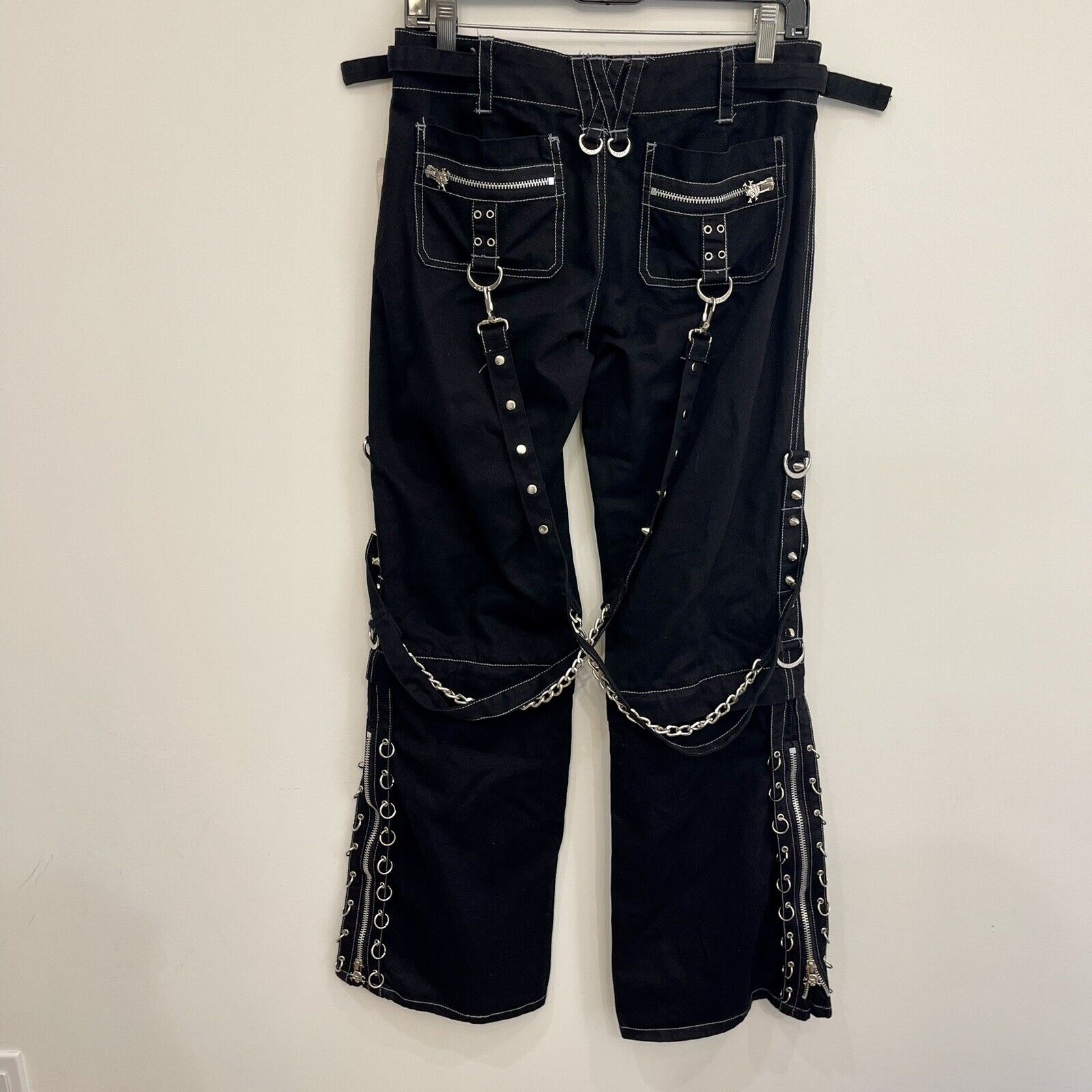 Tripp Black & Red Chain Zip-Off Pants