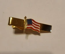 Patriotic American Flag Tie Clip