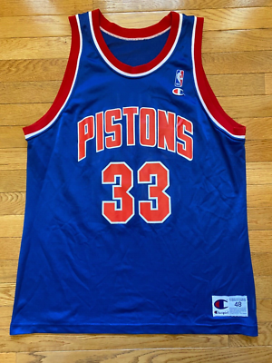 Vintage Detroit Pistons Grant Hill #33 NBA 90s Champion Jersey