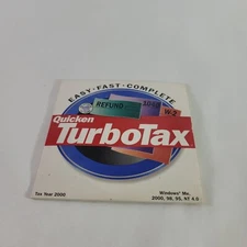 Quicken TurboTax Tax Year 2000 Software CD Windows 2000 98 95 NT 4.0 DISC ONLY