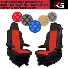 Truck seat covers protective covers for MAN TGX TG3 TGS TGM TGL set 1 + 1 multi-colored