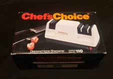 NEW Chef's Choice CHROME Professional Diamond Hone Electric Knife Sharpener 110