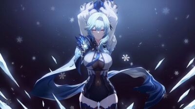 Anime eula lawrence tangdu genshin impact fanart from Stitched Gaming Mat Desk