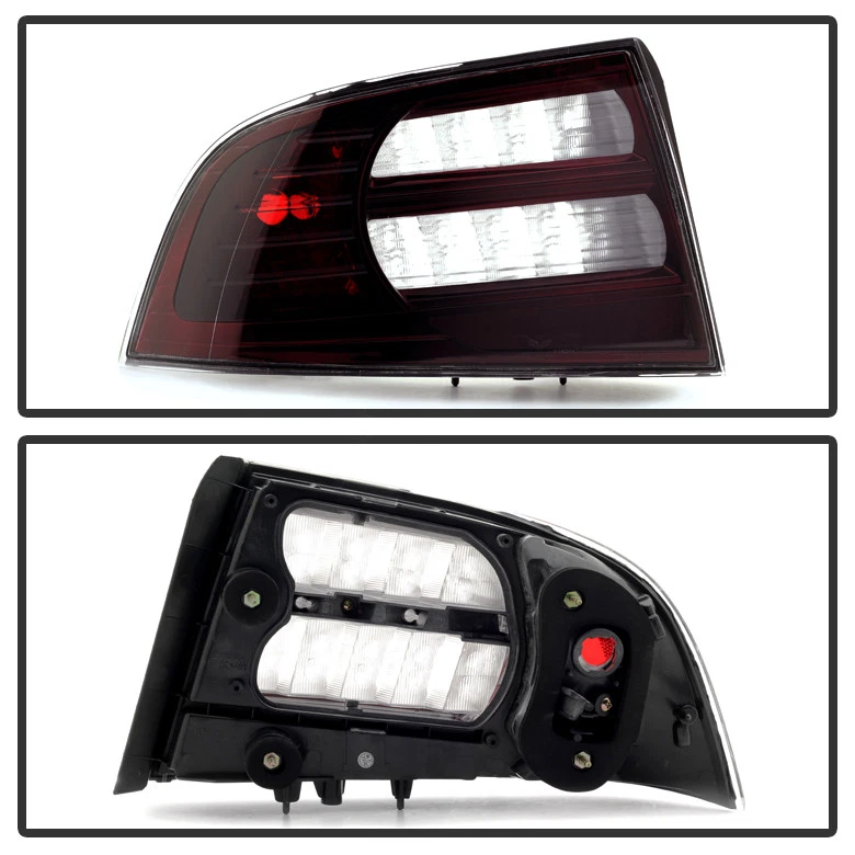 Blk Tinted 04-08 Acura TL Tail Lights Brake Lamps Left+Right 2004 2005 2006 2007 - Image 2 of 4