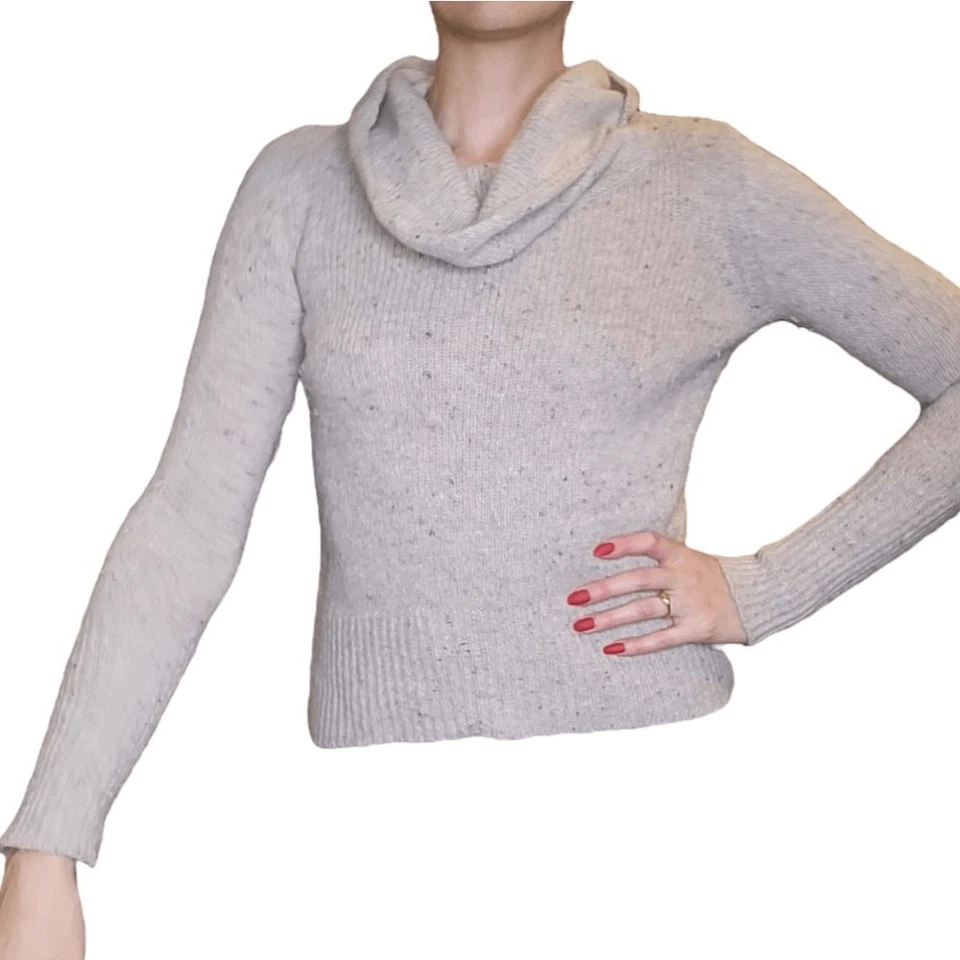 LOFT Suéter Cuello Alto Lana y Piel de Conejo - Talla S Foto 4 de 4