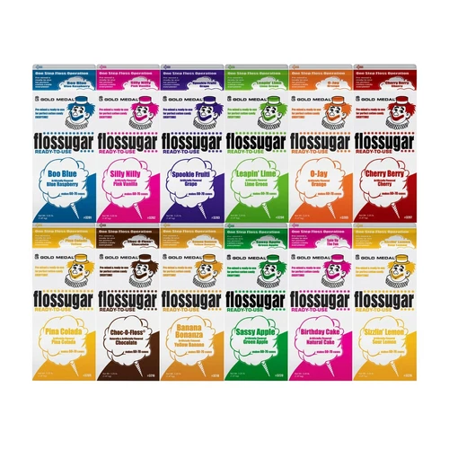 Candy Floss Cotton Candy Sugar 1.47kg 15 Different Flavours Colours Ready Mixed