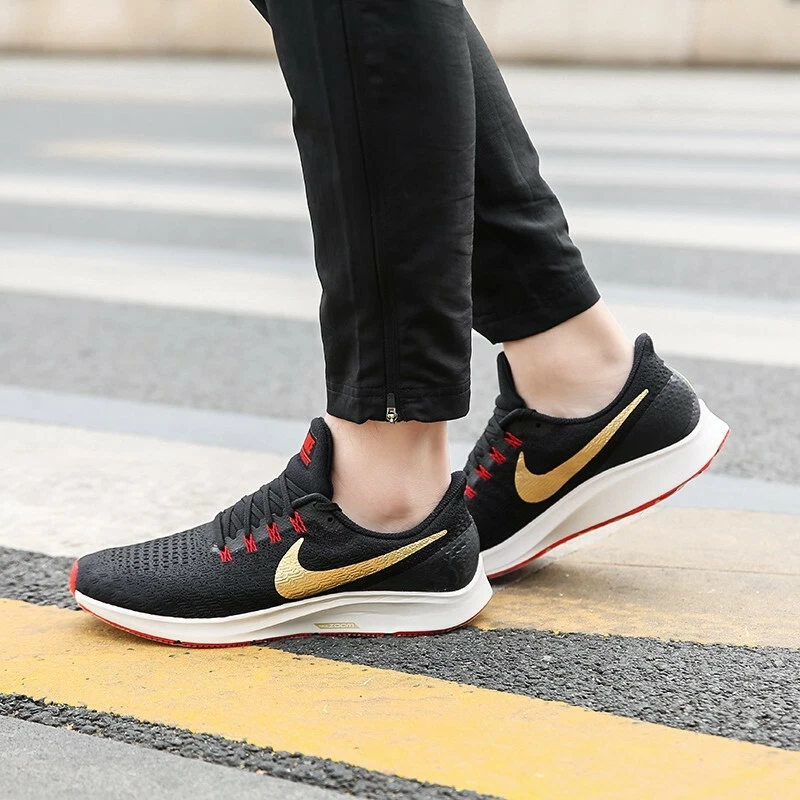 Aburrir Desventaja abogado Nike Air Zoom Pegasus 35 Black Metallic Gold Red 942851-018 sz 7.5  Men&#039;s Running | eBay