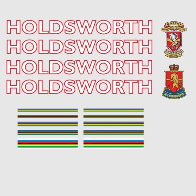 Holdsworth Bicycle Decals Transfers Stickers Black Fill /& Silver Key Set 13