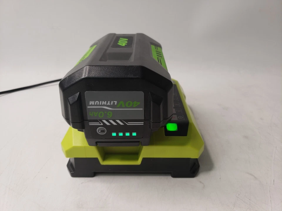 批量 2 个 40 伏 6.0 安电池 适用于 Ryobi 40 伏锂 OP4050 OP40602 带充电器 — 第 2/4 张图片