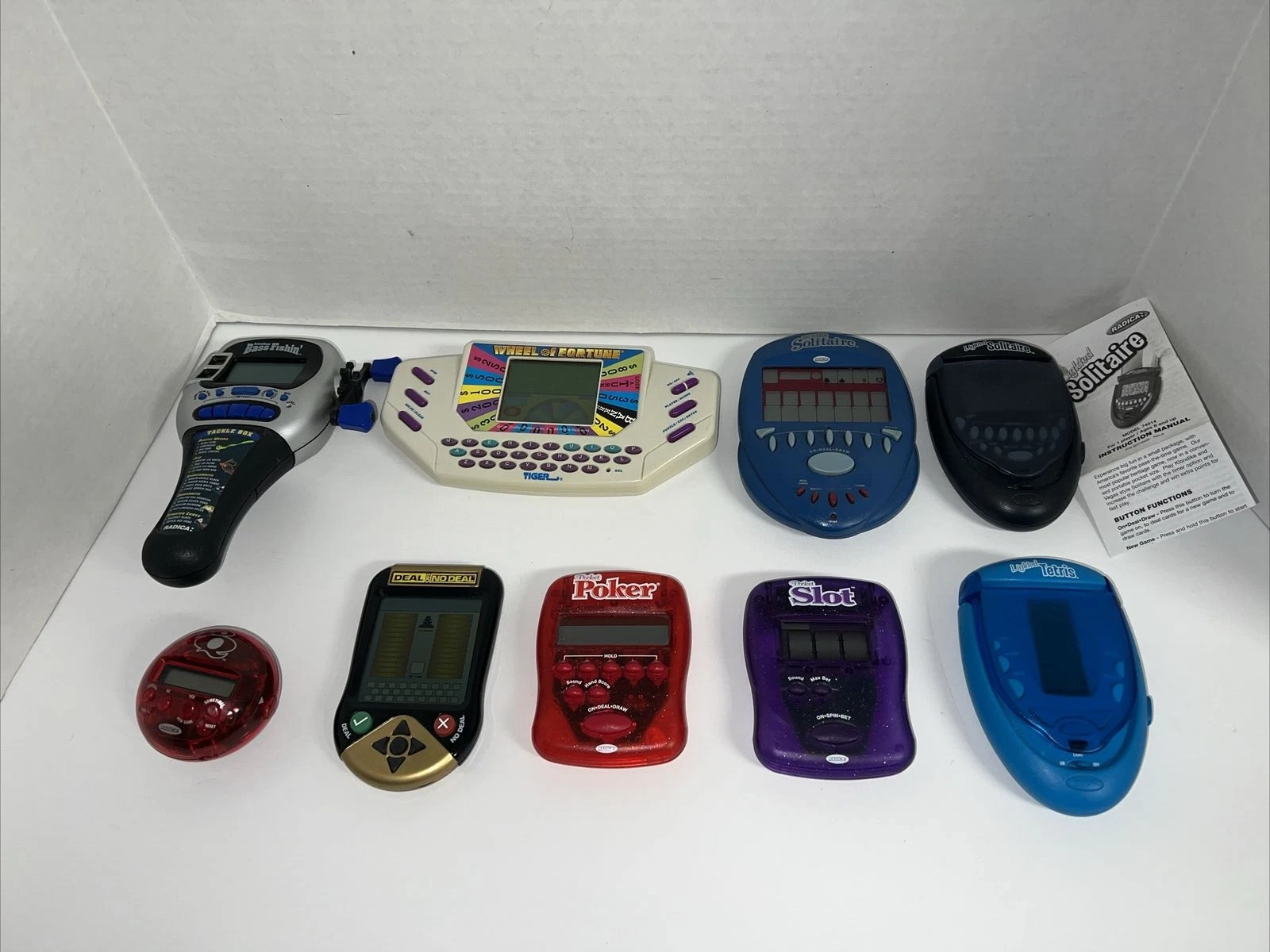 Lot of 8 Vintage Electronic Handheld Games Mattel Lunker Radco For Parts