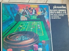Pleasantime Pacific Game Company Roulette Wheel Chips Mat 1970’s